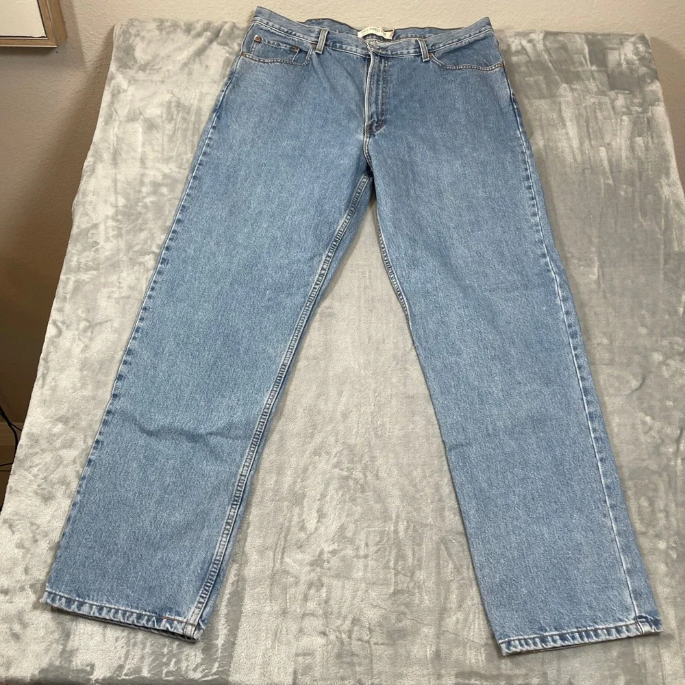 Levis Jeans Mens 40x34 550 Relaxed Fit Light Denim Blue Tapered Leg 100 Cotton
